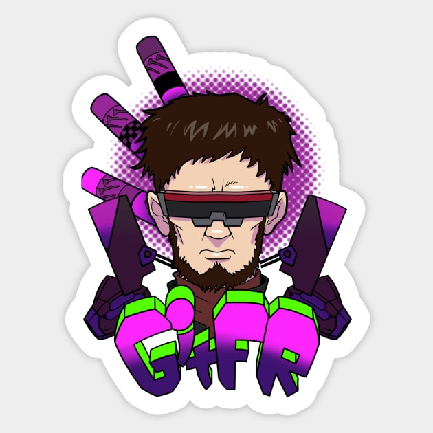 Vaporwave Evangelion 3.0 Gendo Get in the F’n Robot Sticker by ArmyOfGoblins